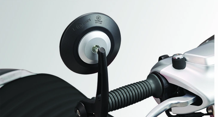 Detail spion bar-end dan grip setang Django Cafe Racer.